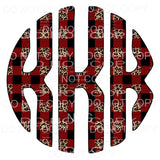 Plaid Leopard monogram letters put letters in notes please 