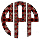 Plaid Leopard monogram letters put letters in notes please 
