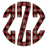 Plaid Leopard monogram letters put letters in notes please 