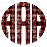 Plaid Leopard monogram letters put letters in notes please 
