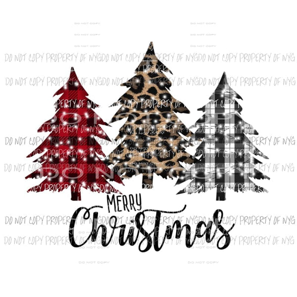 Plaid Plaid leopard tree Sublimation transfers Heat Transfer