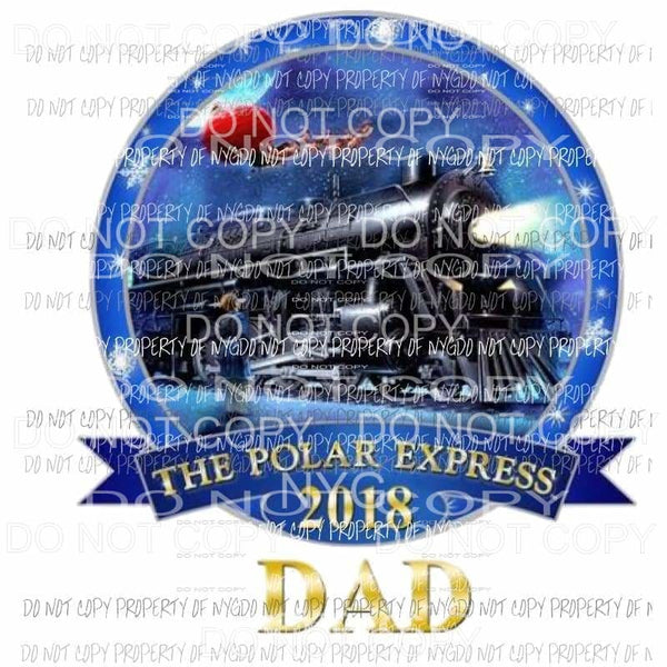 Polar bear express 4 DAD Sublimation transfers Heat Transfer