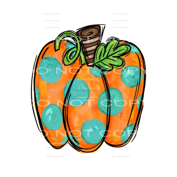 polka dot pumpkin #8055 Sublimation transfers - Heat 