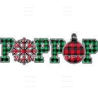 POPPOP buffalo plaid ornament snowflake Sublimation transfers Heat Transfer