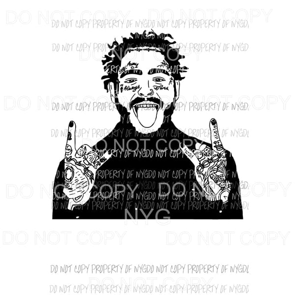 Post Malone #7 Sublimation transfers Heat Transfer
