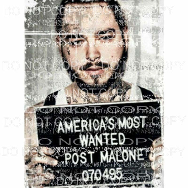 martodesigns Post Malone mugshot no frame Sublimation