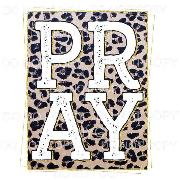 Pray Leopard Gold Sublimation transfers - Heat Transfer