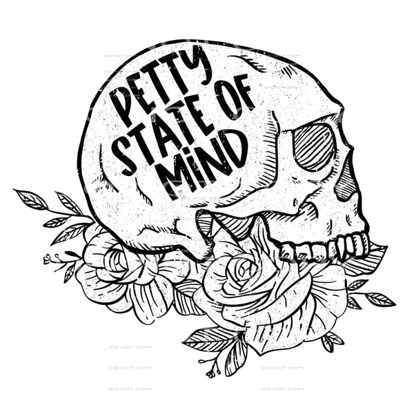 pretty state of mind skull #6361 Sublimation transfers - 
