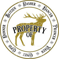 property of reindeer #7508 Sublimation transfers - Heat 