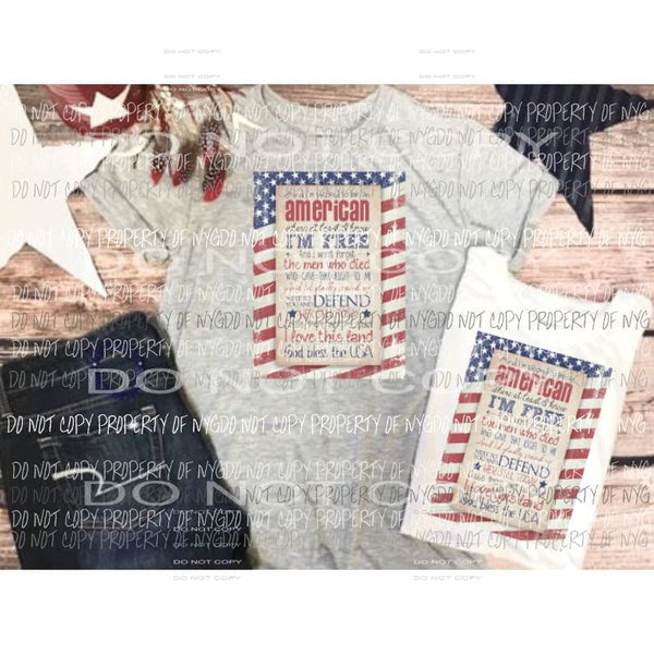 Proud American Sublimation transfers Heat Transfer
