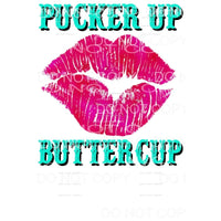Pucker Up Buttercup Lips Sublimation transfers - Heat 