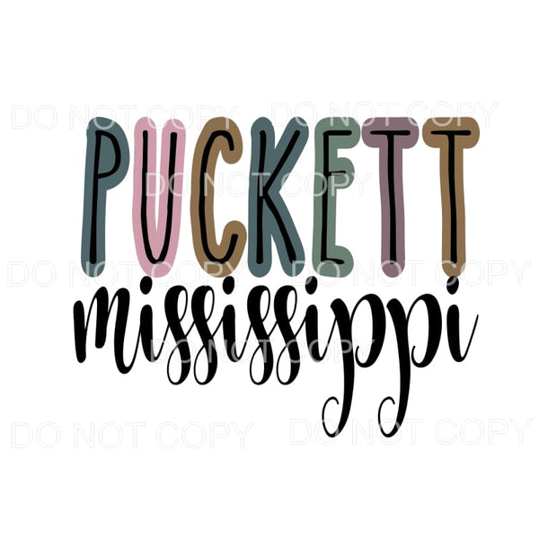puckett mississippi # 7056 Sublimation transfers - Heat 