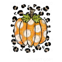 Pumpkin and leopard background # 905 Sublimation transfers -