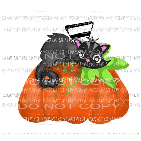 pumpkin cat Sublimation transfers Heat Transfer