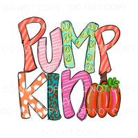 Pumpkin Colorful Pattern Letters #751 Sublimation transfers 