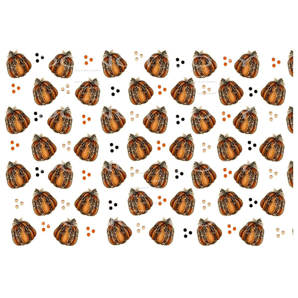 pumpkin dots background Sublimation transfers - Heat 