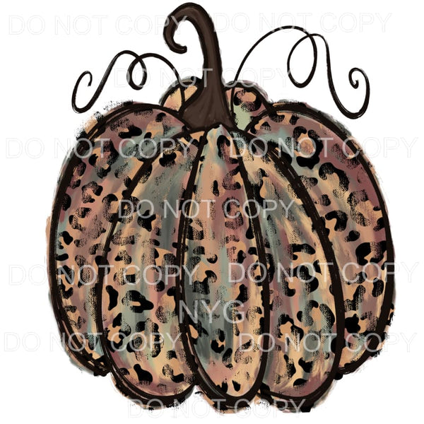 Pumpkin Leoaprd Distressed Sublimation transfers - Heat 
