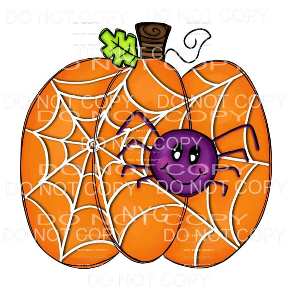 Pumpkin Purple Spider Sublimation transfers - Heat Transfer