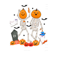pumpkin skeletons #8568 Sublimation transfers - Heat 