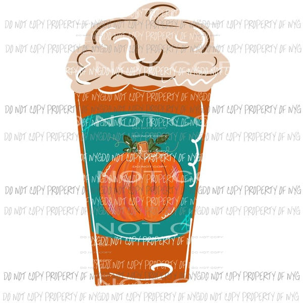Pumpkin Spice Coffee Sublimation transfers Heat Transfer