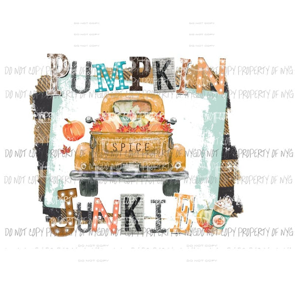Pumpkin Spice Junkie background Sublimation transfers Heat Transfer