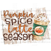 Pumpkin spice latte season Sublimation transfers Heat Transfer