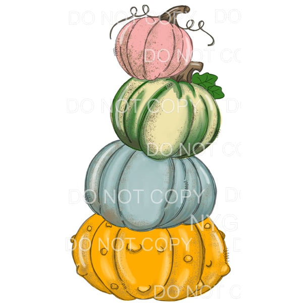 Pumpkin Stack Fall Colors #1374 Sublimation transfers - Heat
