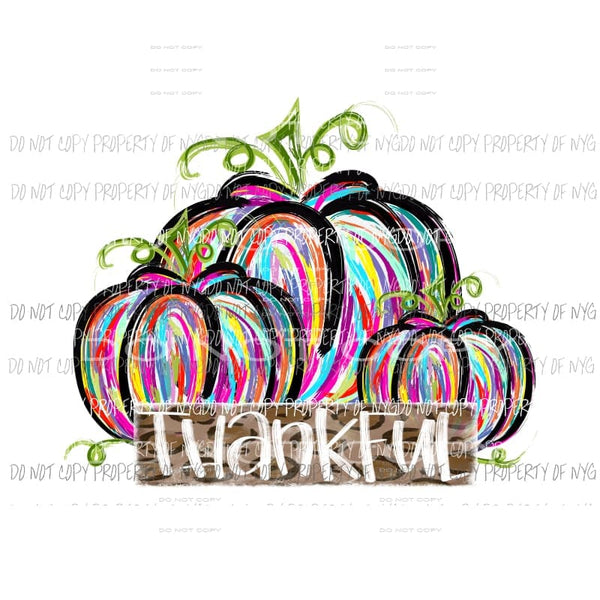 pumpkin trio # 8 Thankful Sublimation transfers Heat Transfer