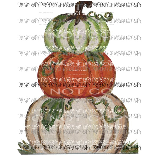 Pumpkin Trio Fall Colors #12 Sublimation transfers Heat Transfer