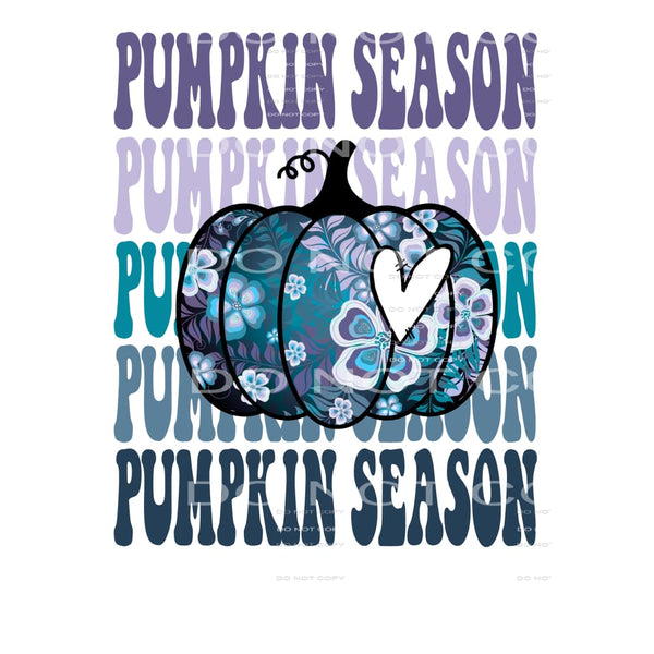 pumpkins season Blue # 449505 Sublimation transfers - Heat 