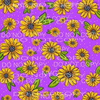 Purple Daisies Sheet Sublimation transfers - Heat Transfer
