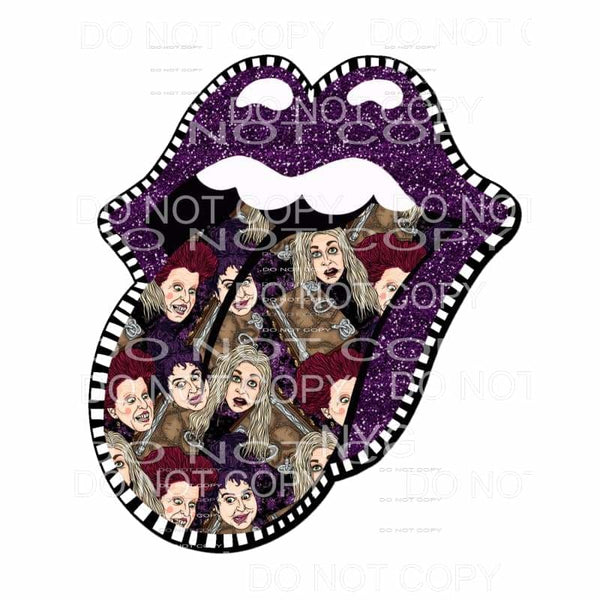 Purple Glitter Lips Sanderson Sisters Hocus Pocus Tongue 