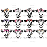 Purple Heart Cow #5 Adult size Heat Transfer
