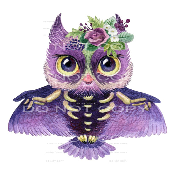 purple owl #7583 Sublimation transfers - Heat Transfer