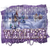 Purple Winter Wonderland Sublimation transfers Heat Transfer