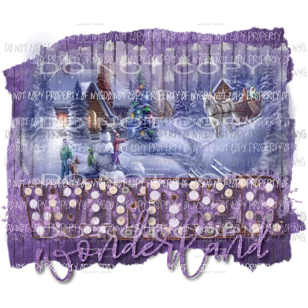 Purple Winter Wonderland Sublimation transfers Heat Transfer