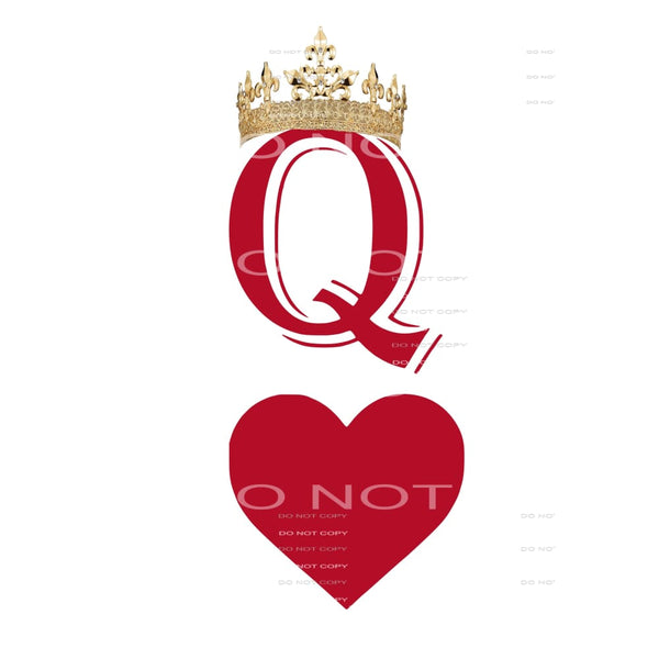 queen of hearts # 8002 Sublimation transfers - Heat Transfer