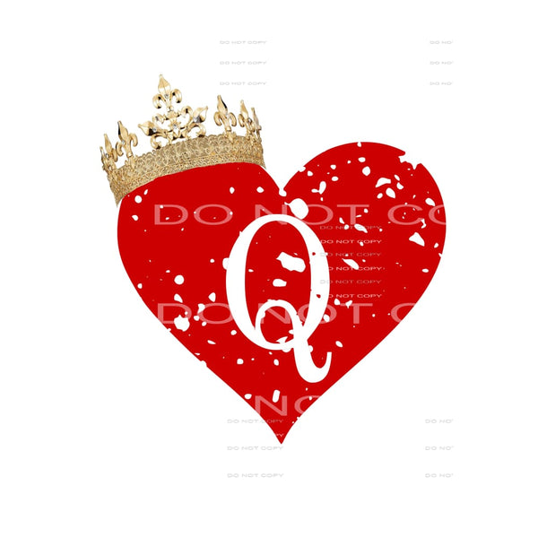 Queen of hearts # 8003 Sublimation transfers - Heat Transfer
