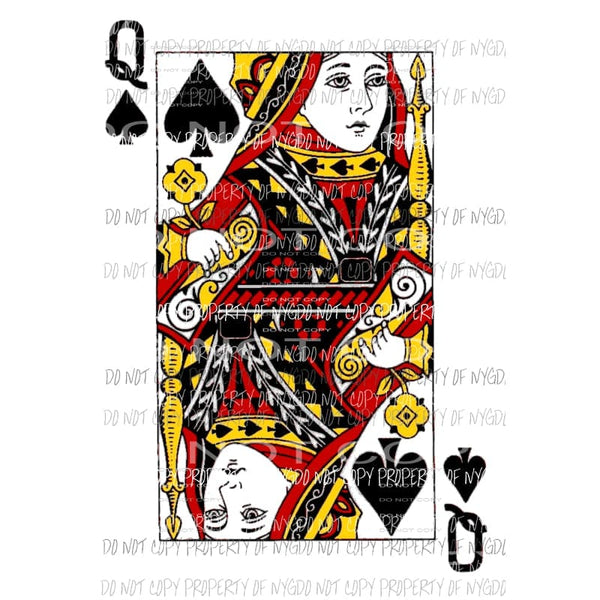 Queen of SPADES Halloween costume Sublimation transfers Heat Transfer