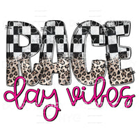 Race Day Vibes Checkered Flag Leopard #2 Sublimation 
