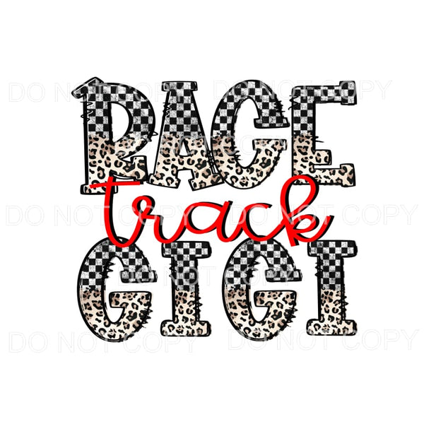 Race Track Gigi Sublimation transfers - Heat Transfer