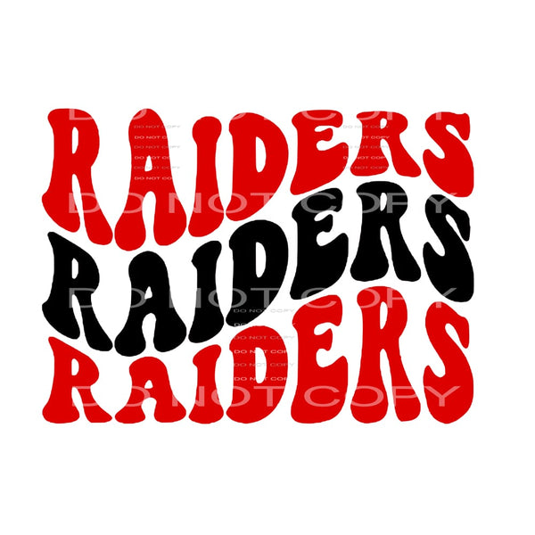 raiders red and black # 9981 Sublimation transfers - Heat 
