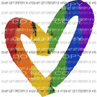 Rainbow Heart Sublimation transfers Heat Transfer