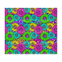 rainbow leopard flowers #6490 Sublimation transfers - Heat 