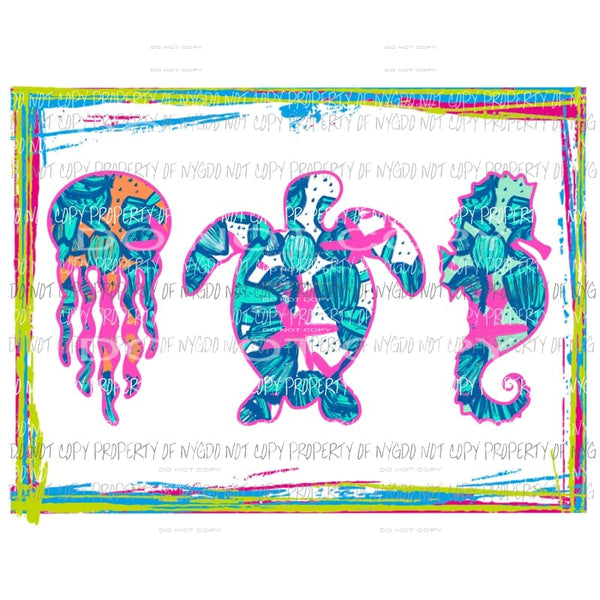 Rainbow Sea Animals Sublimation transfers Heat Transfer