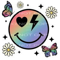 Rainbow Smiley #4335 Sublimation transfers - Heat Transfer