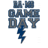 Rams game day Blue # 8118 Sublimation transfers - Heat