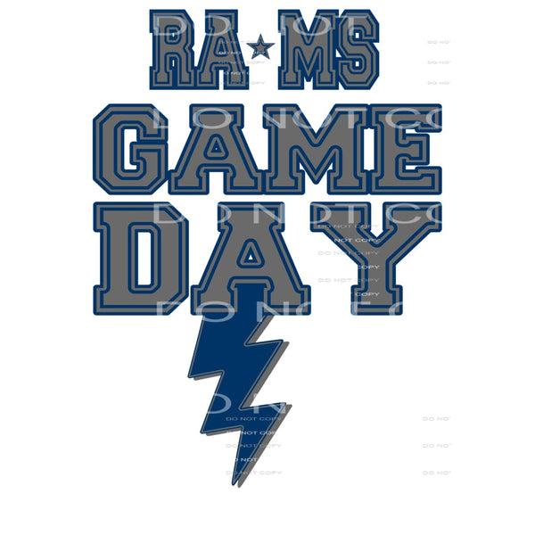 Rams game day Blue # 8118 Sublimation transfers - Heat