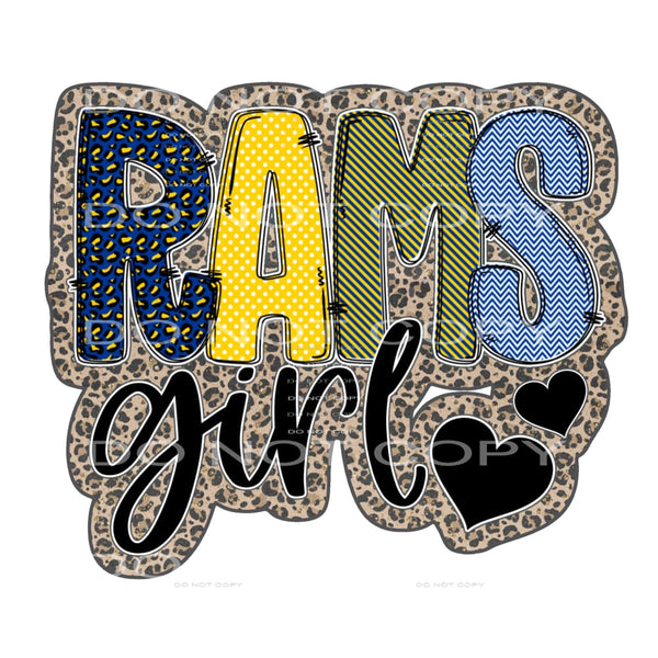 Rams Girl # 8857 Sublimation transfers - Heat Transfer