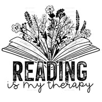 reading is my therapy #4571 Sublimation transfers - Heat 